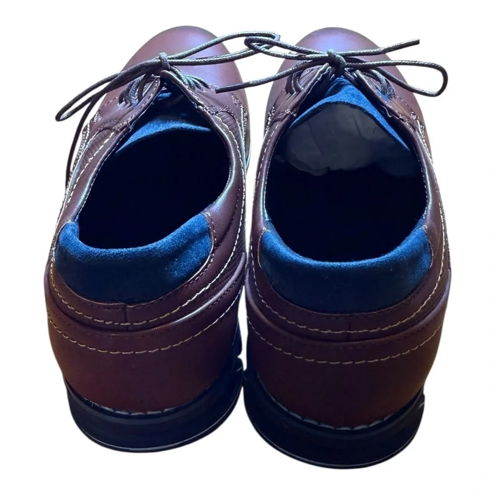 Gatsby Men's Leather Lisse Oxford Lace-Up Orthopedic Shoes Brown Size 10AA New